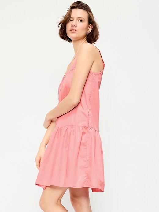 drop-waist swing mini dress