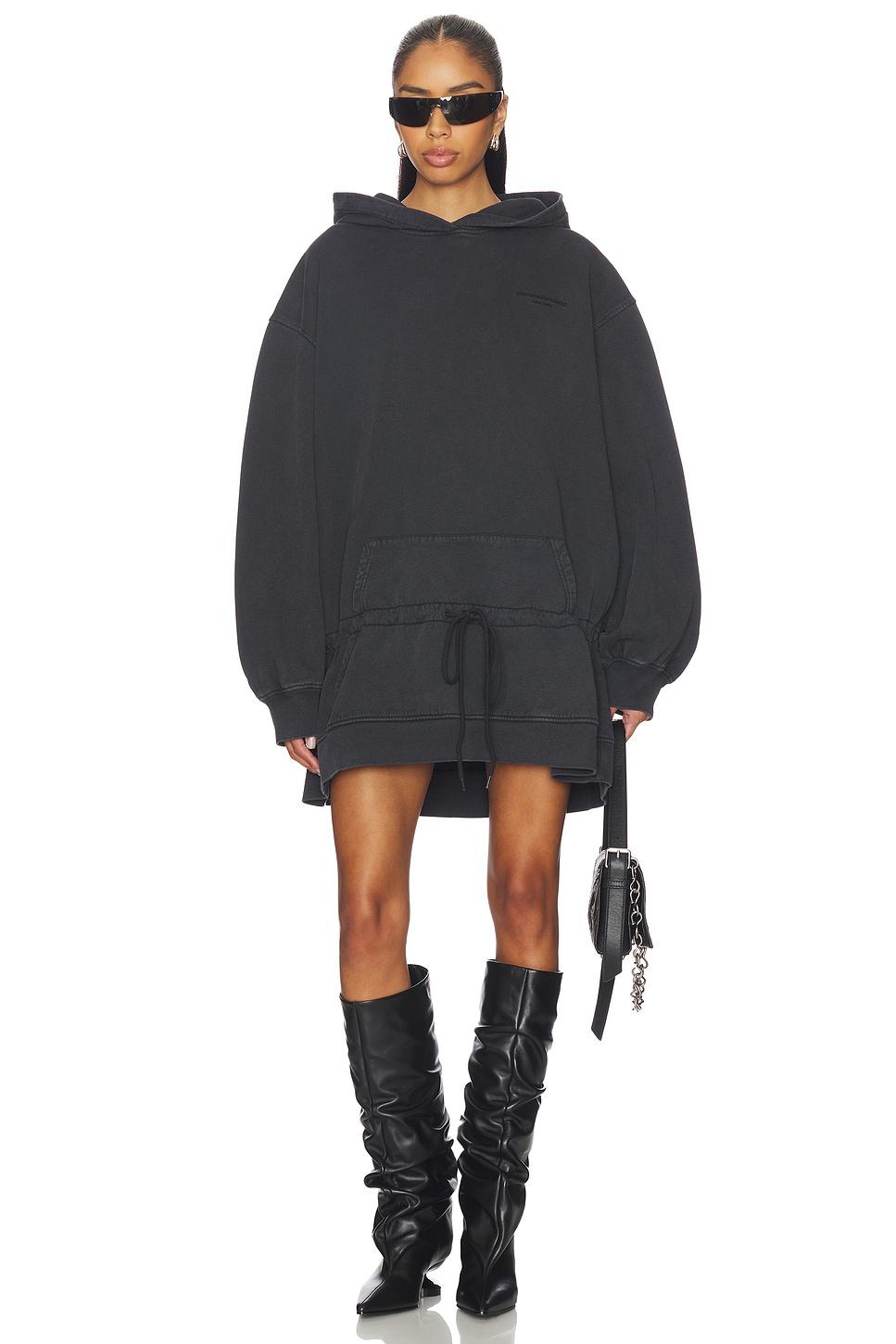 dropped waist hoodie dress