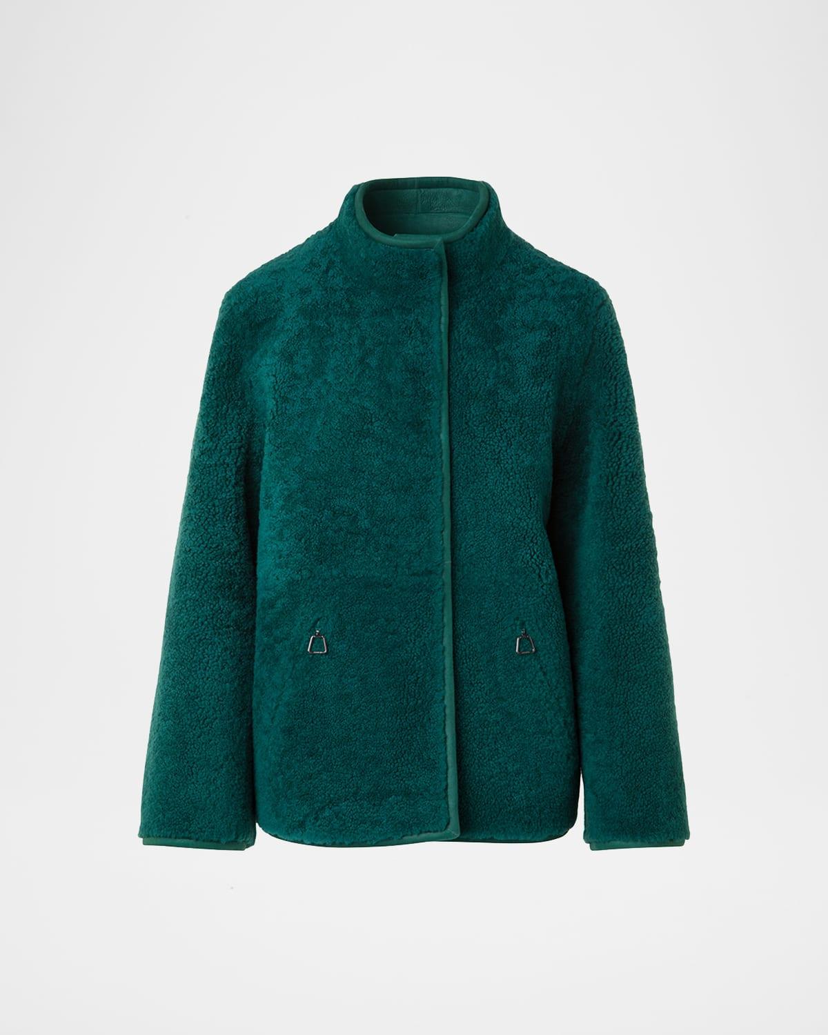 dru reversible shearling and leather jacket