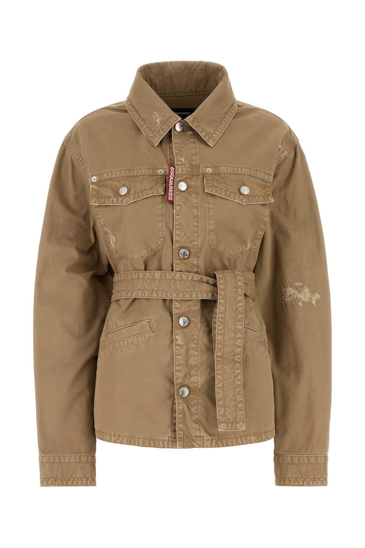 dsquared2 beige cotton jacket