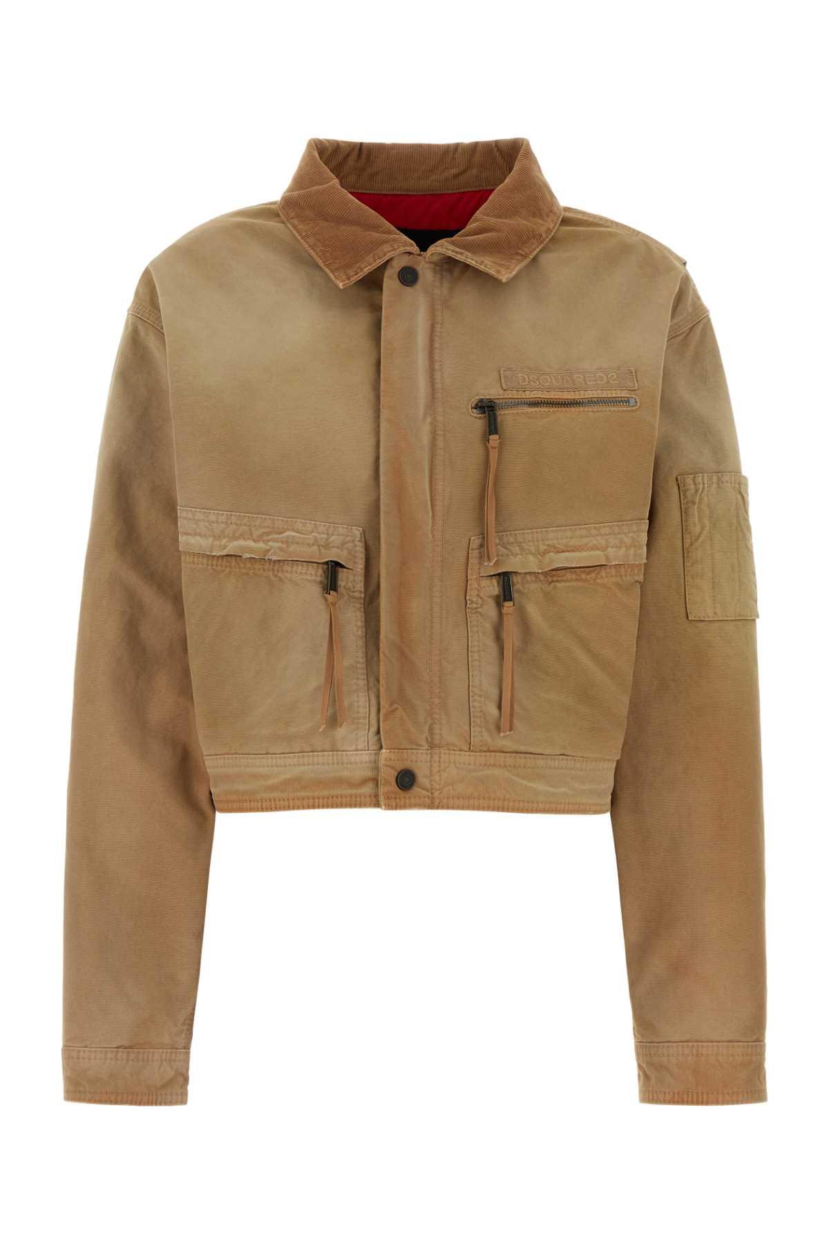 dsquared2 camel denim jacket
