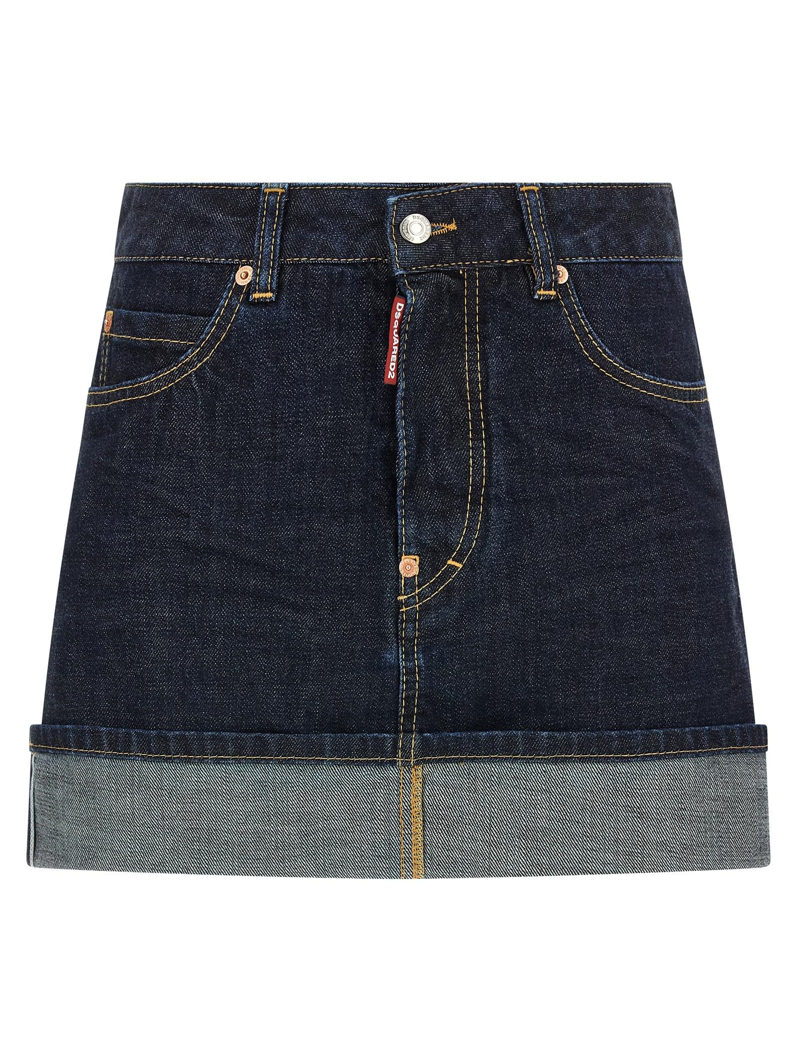 dsquared2 cimosa authentic japanese denim skirt