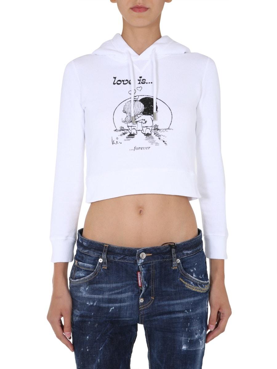 dsquared2 cropped sweatshirt