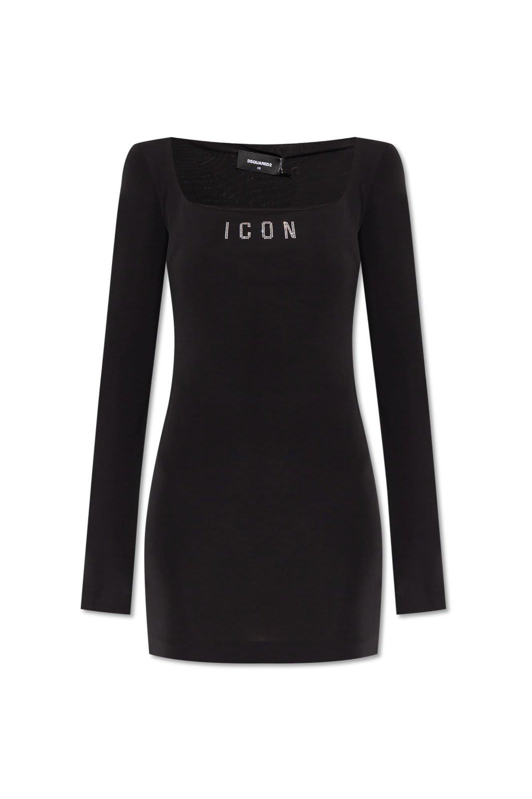 dsquared2 icon logo square neck mini dress