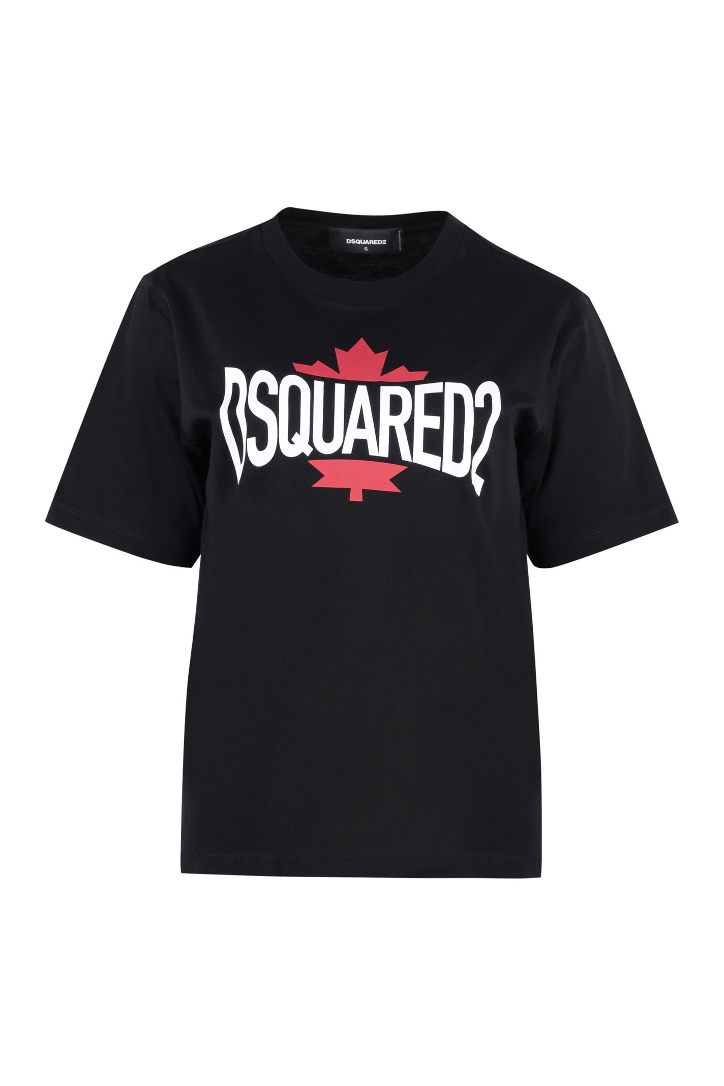 dsquared2 short sleeve printed cotton t-shirt