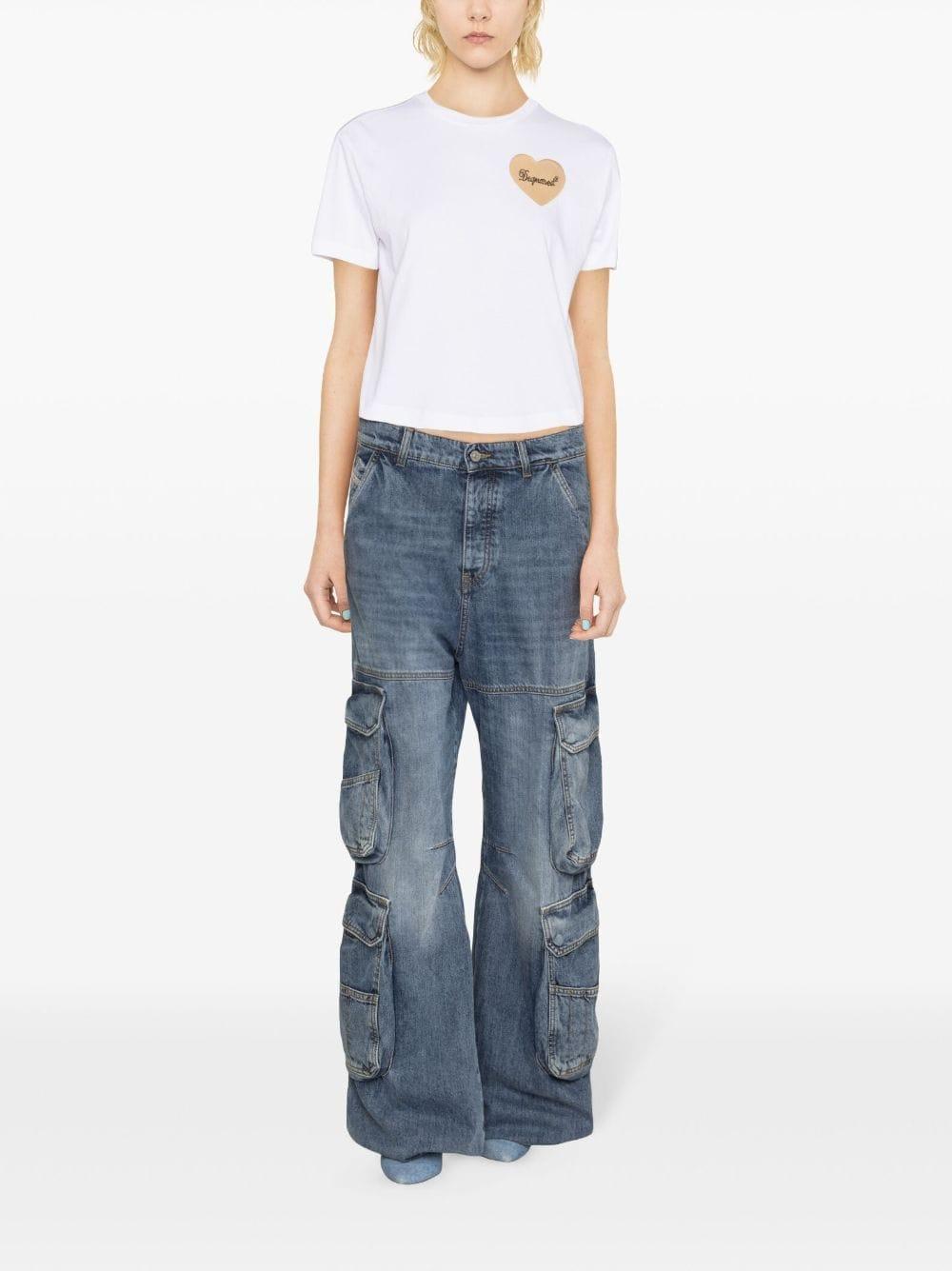 dsquared2 t-shirts and polos white cotton - women