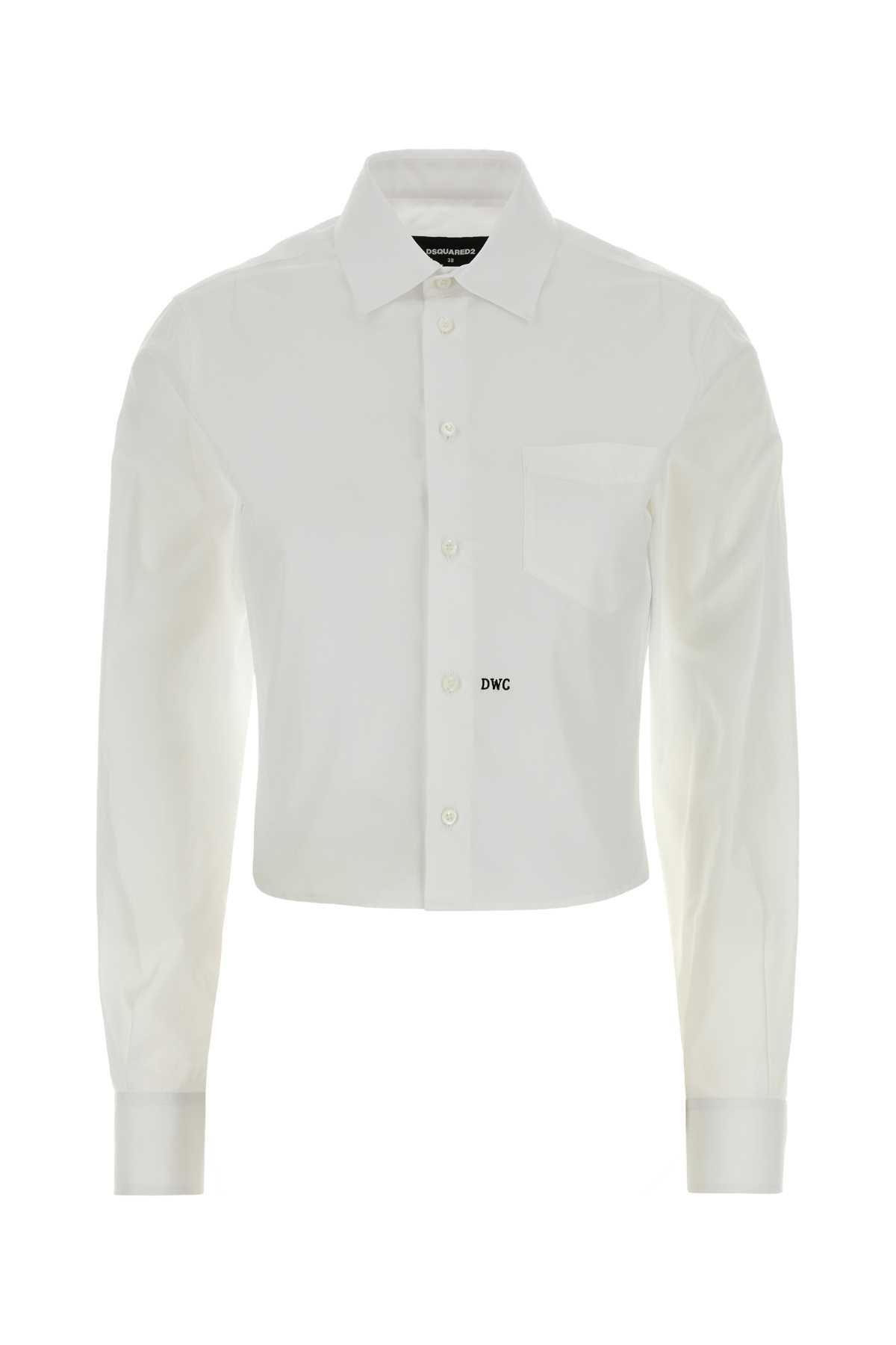 dsquared2 white poplin shirt