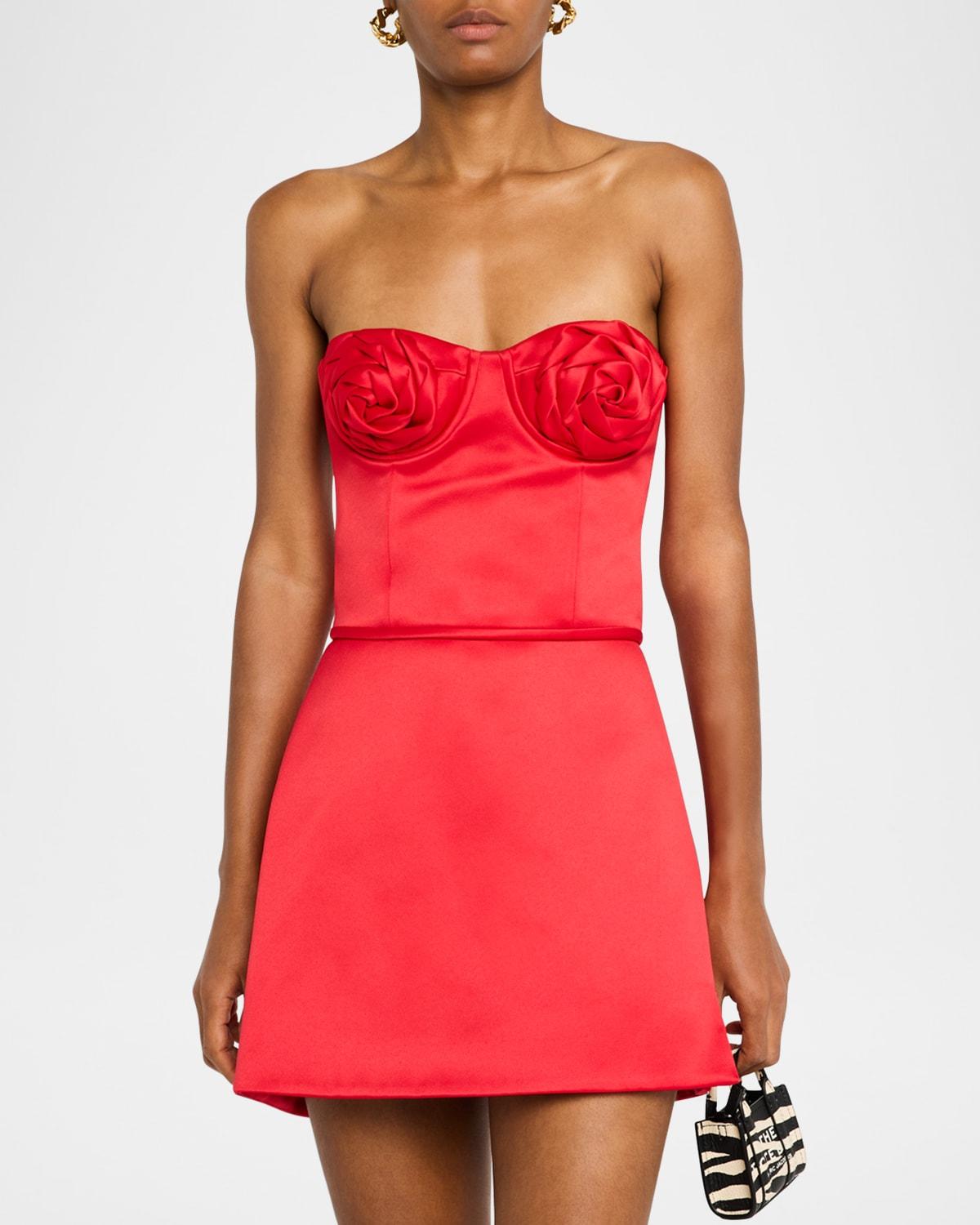 duchess satin mini skirt