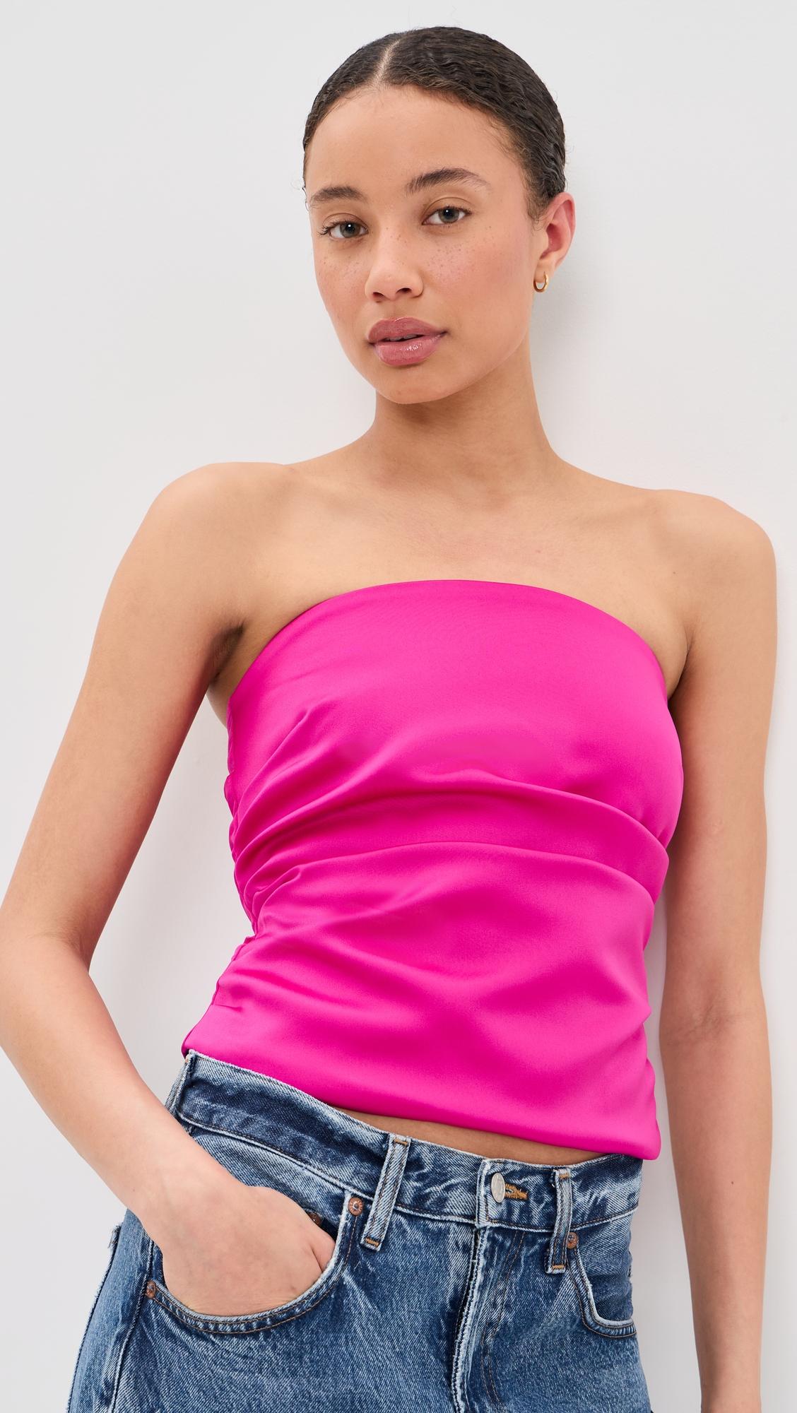 duchesse satin bandeau top