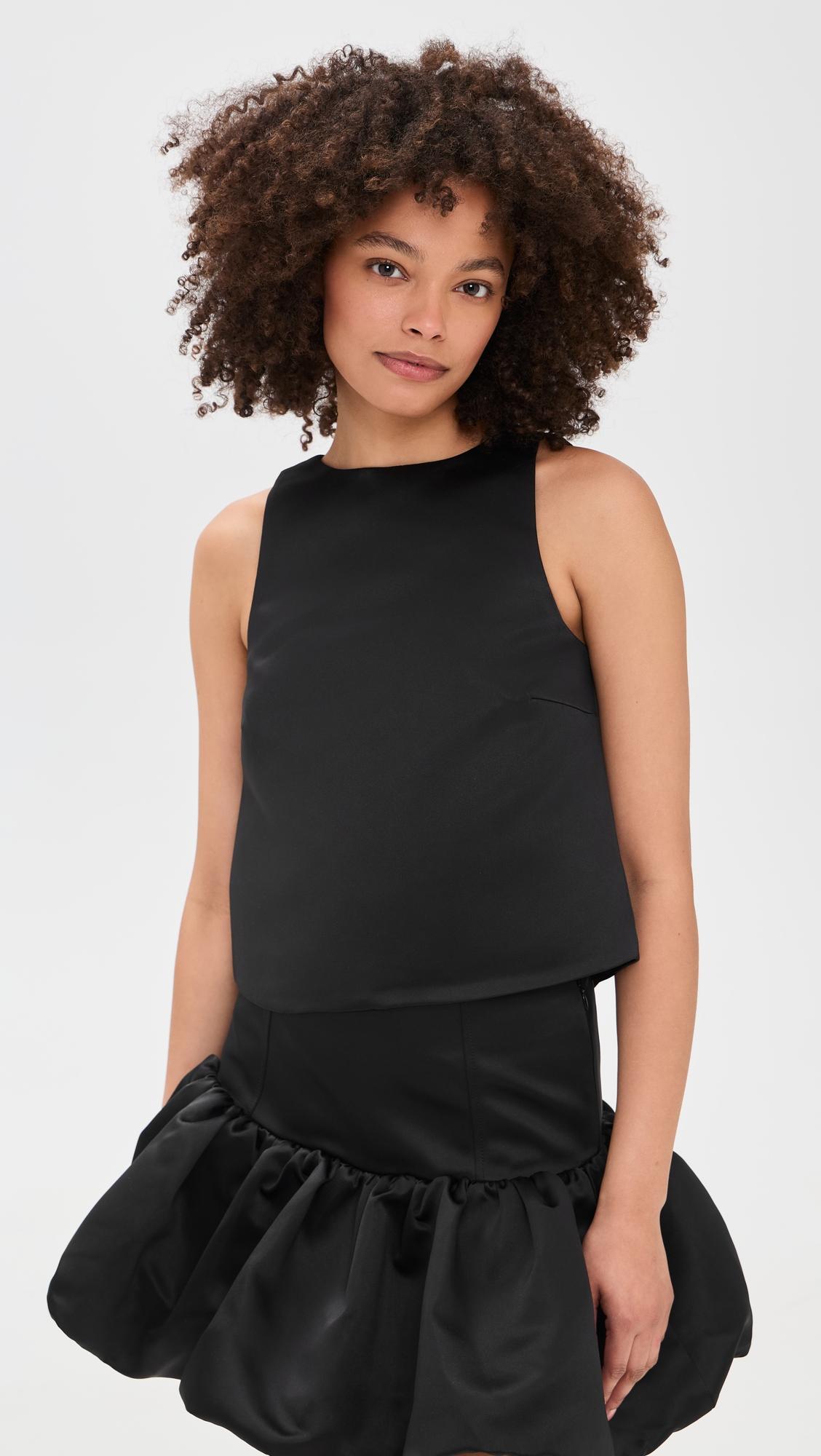 duchesse satin crossover open back top