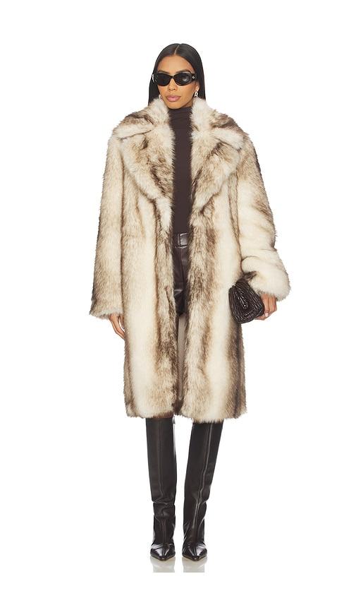 ducie celia coat in brown,cream.