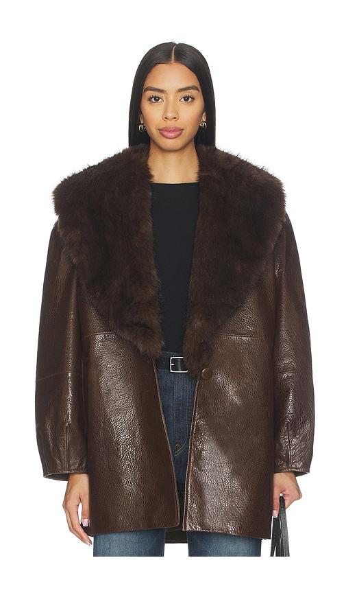 ducie nova coat in brown.