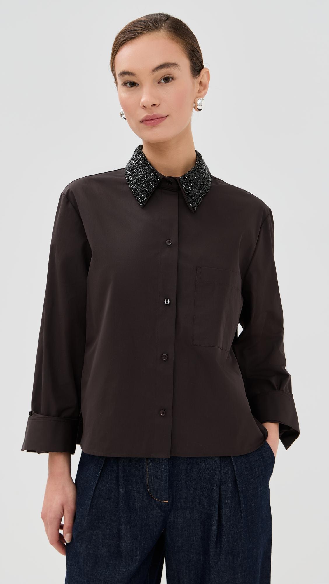 dude shirt with crystal collar