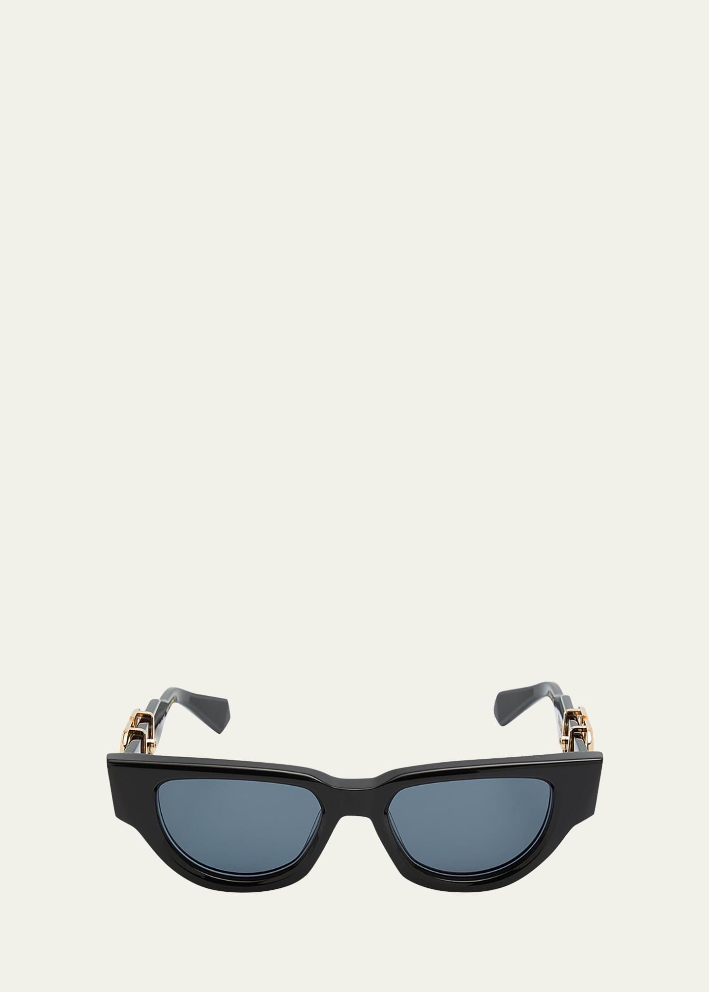 due acetate & titanium cat-eye sunglasses