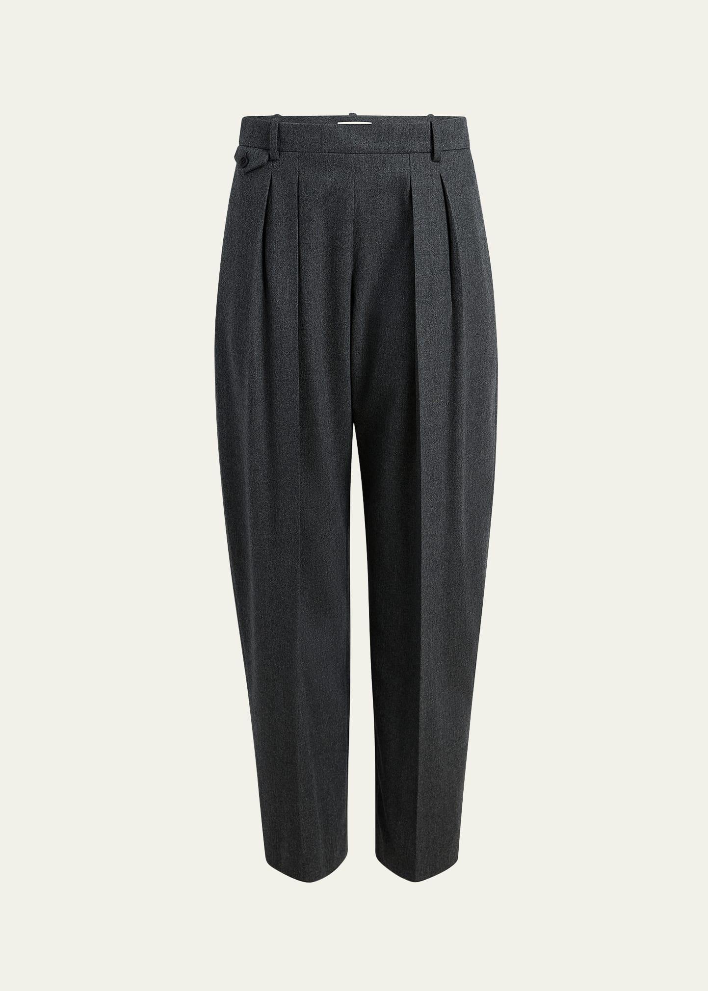 dugan pleated tapered-leg ankle pants