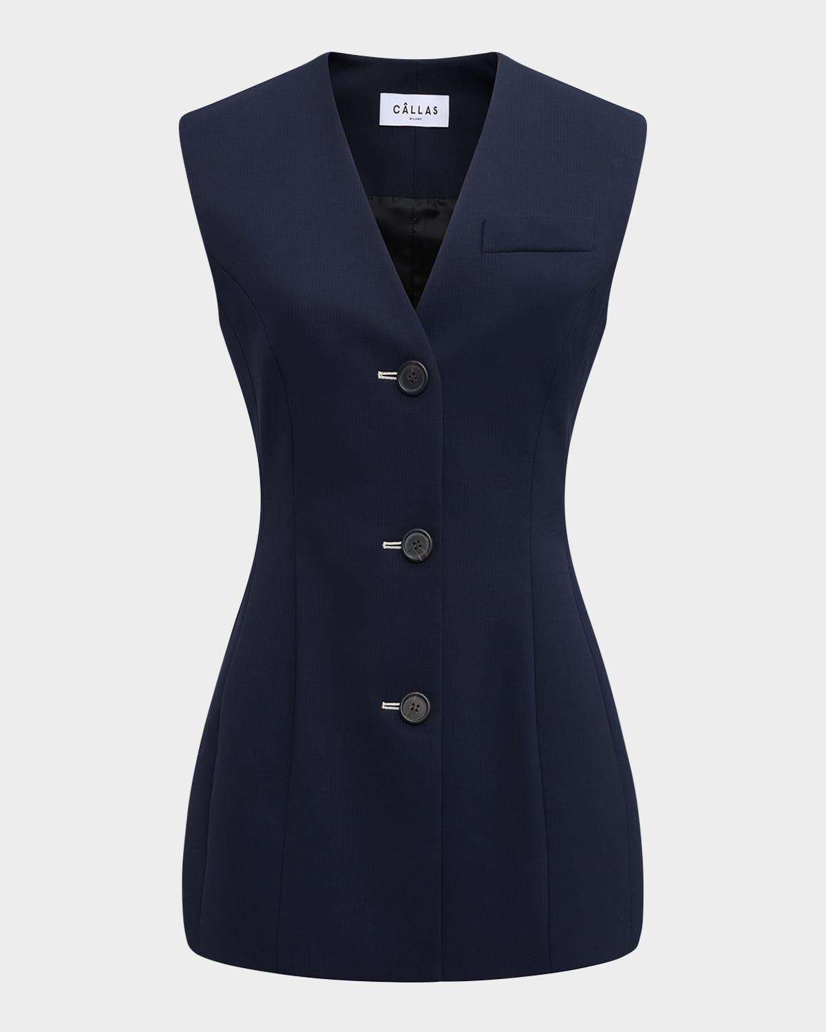 duke tailored button-down vest