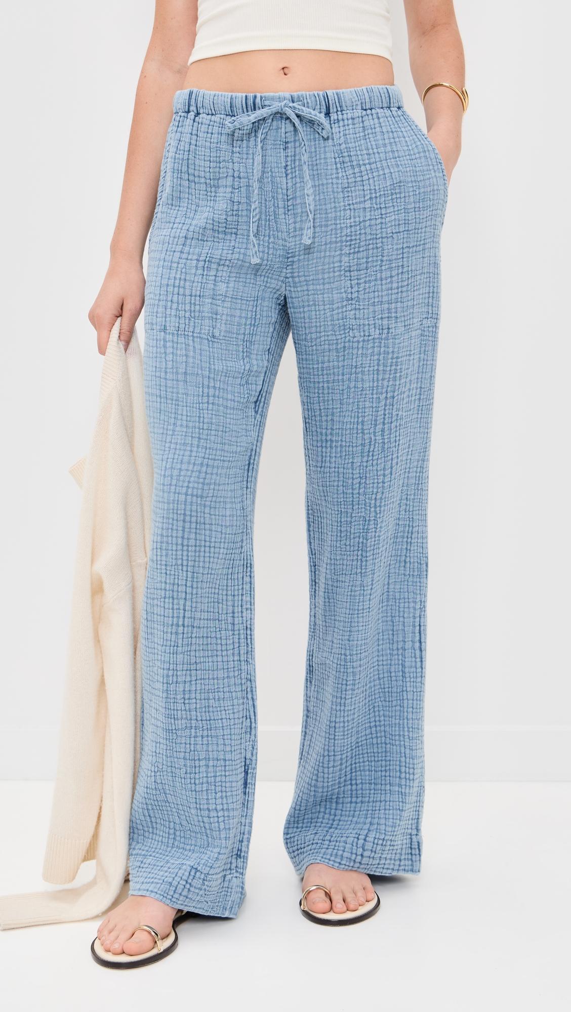 dune cotton gauze drawstring pants