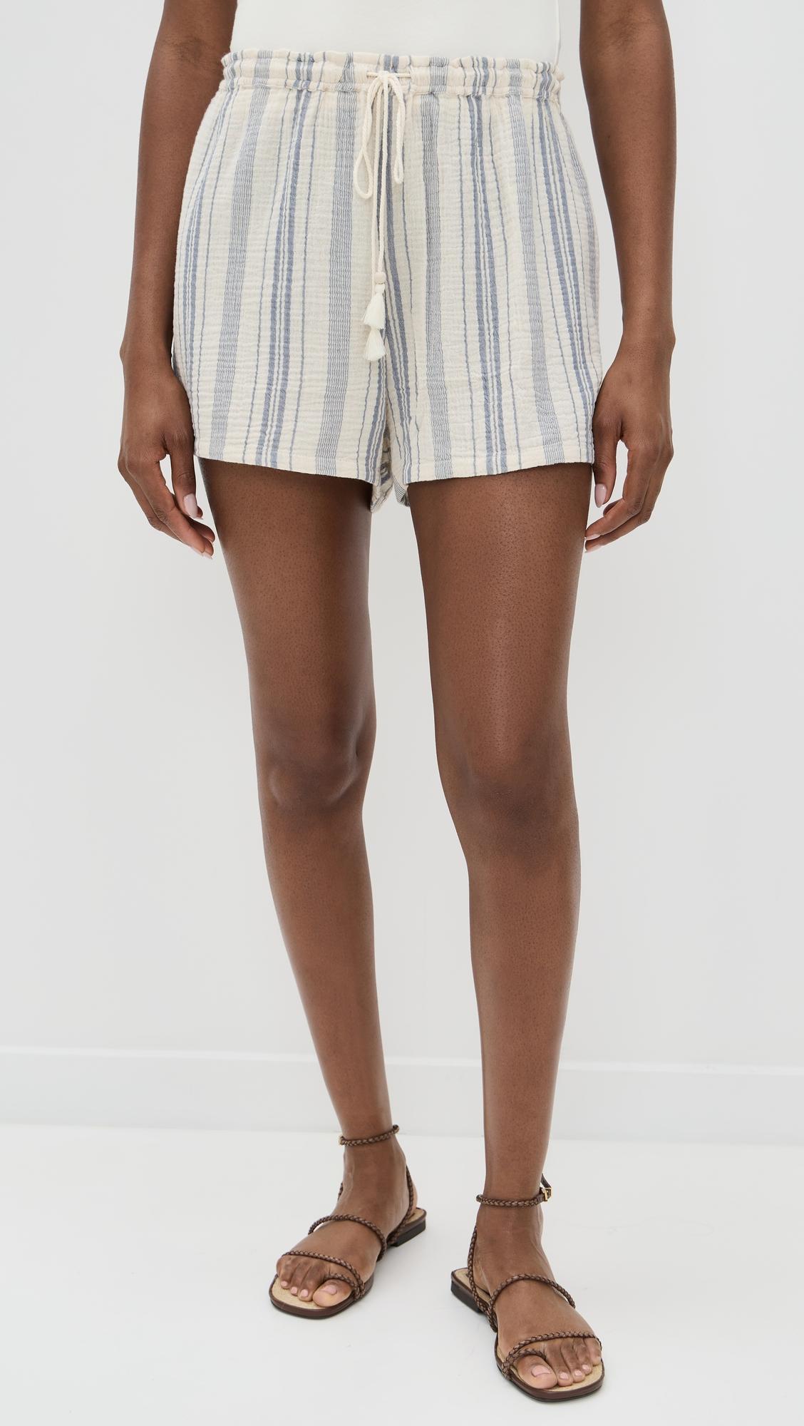 dune cotton gauze drawstring shorts