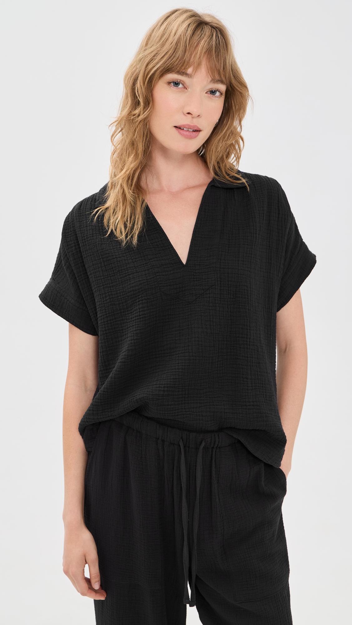 dune cotton gauze zoe top