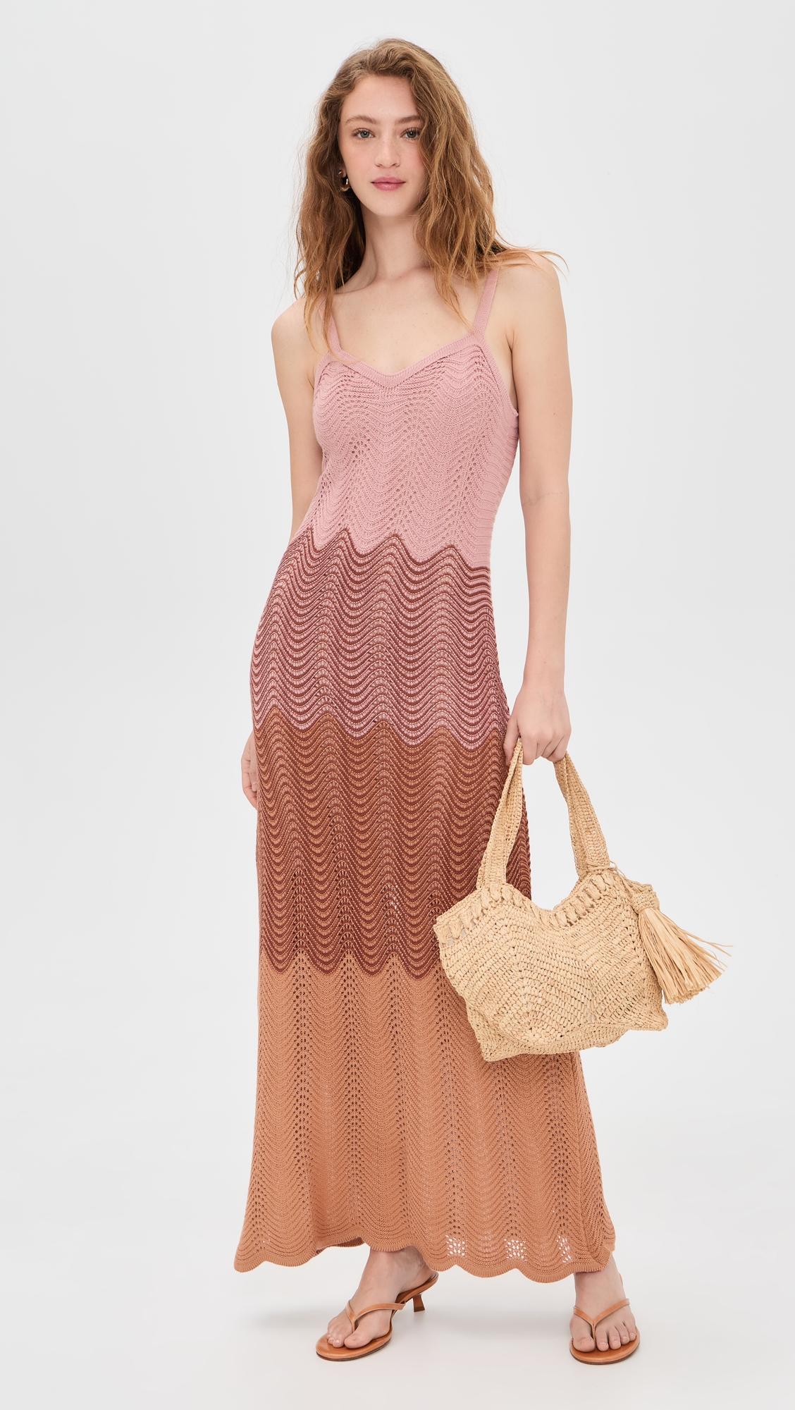 dunes crochet maxi dress