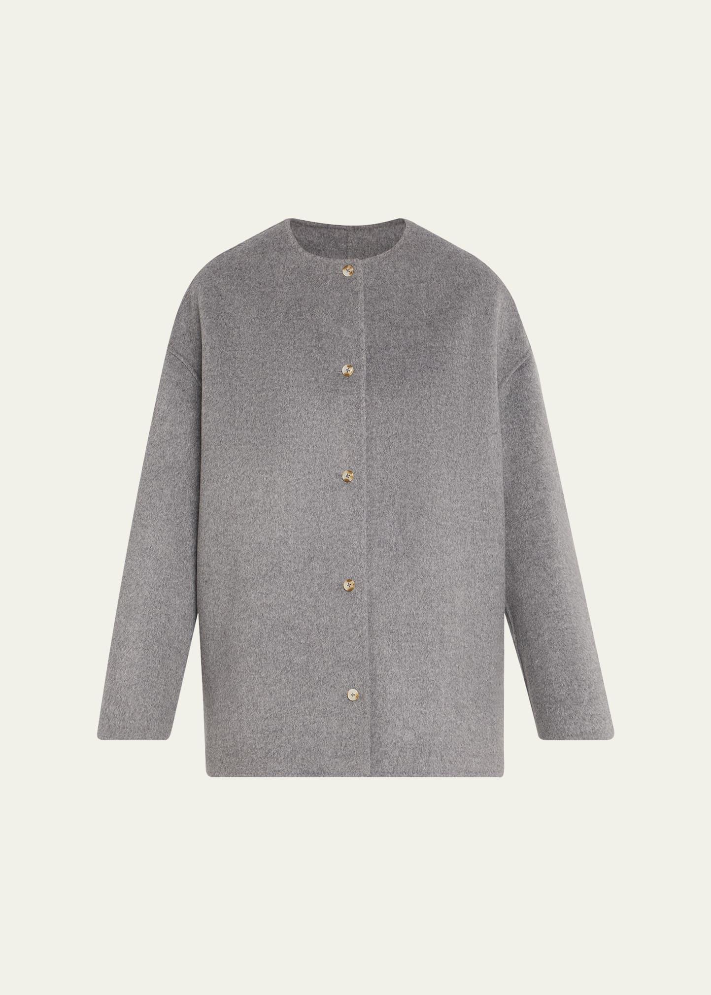 dunne single-breasted wool-cashmere coat