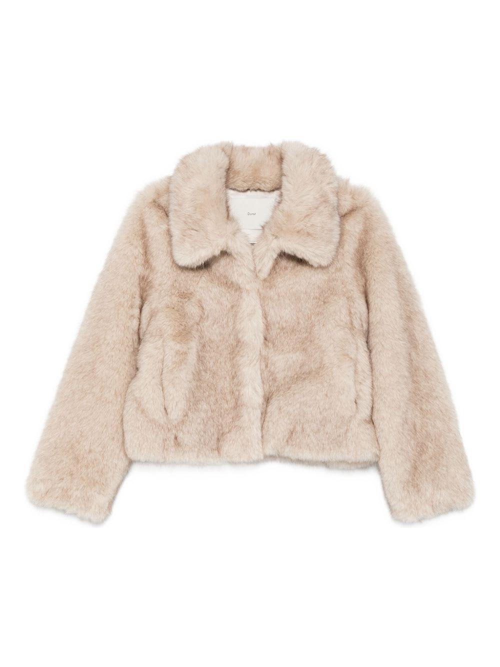dunst faux fur cropped jacket