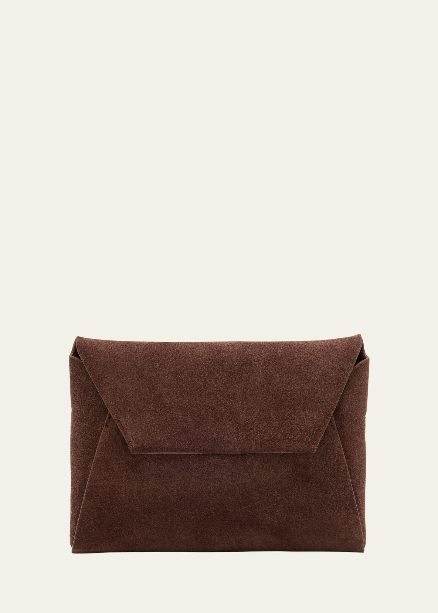 duo monili suede pouchette crossbody bag
