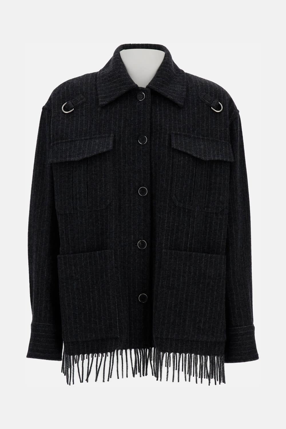 durazzi milano pinstripe overshirt