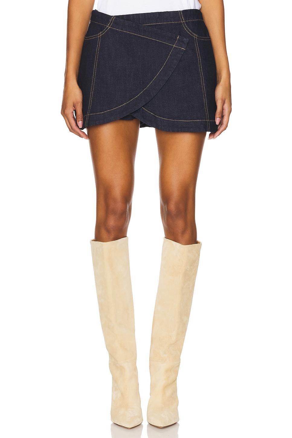 dusk denim skort