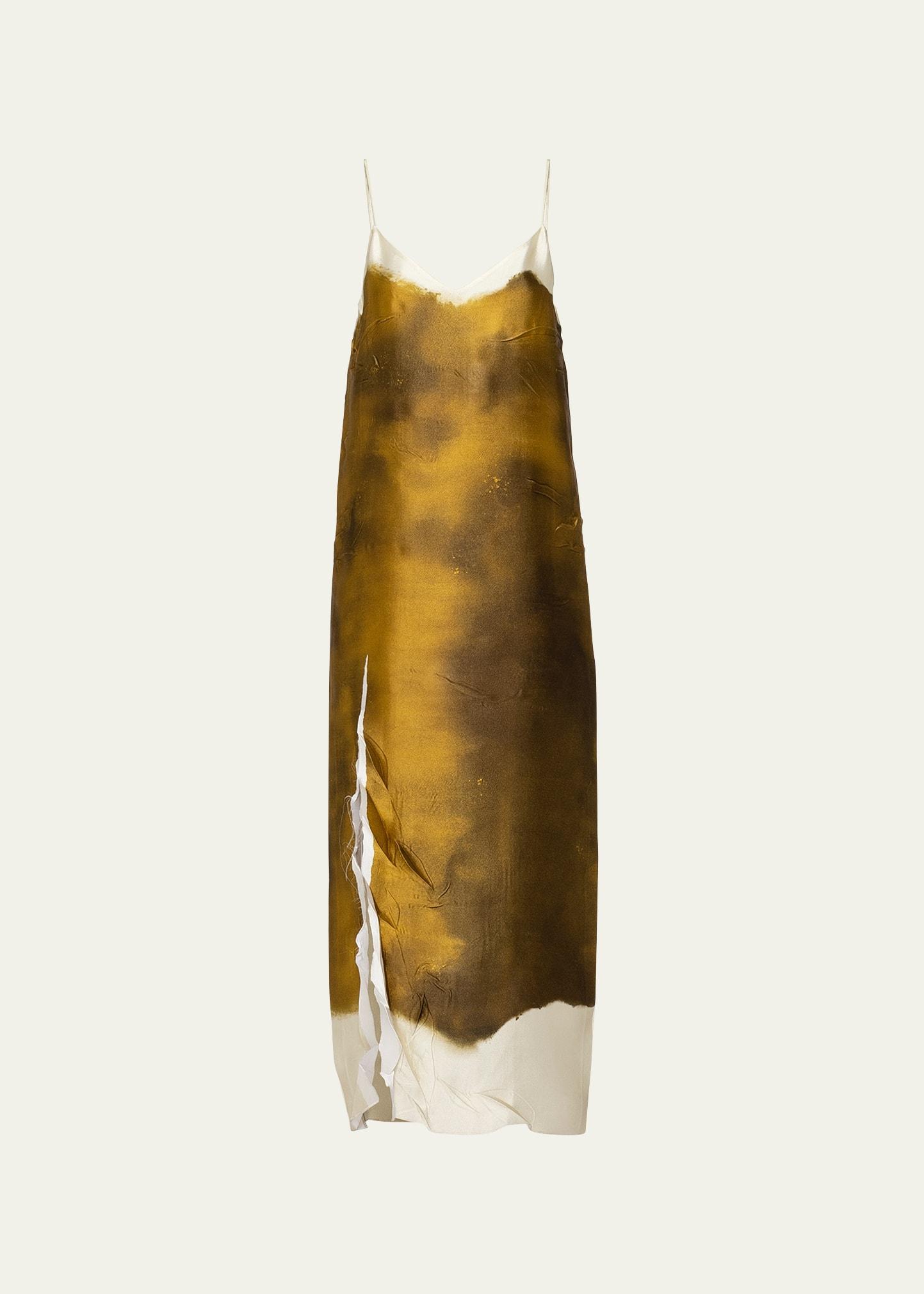 dyed midi slip dress