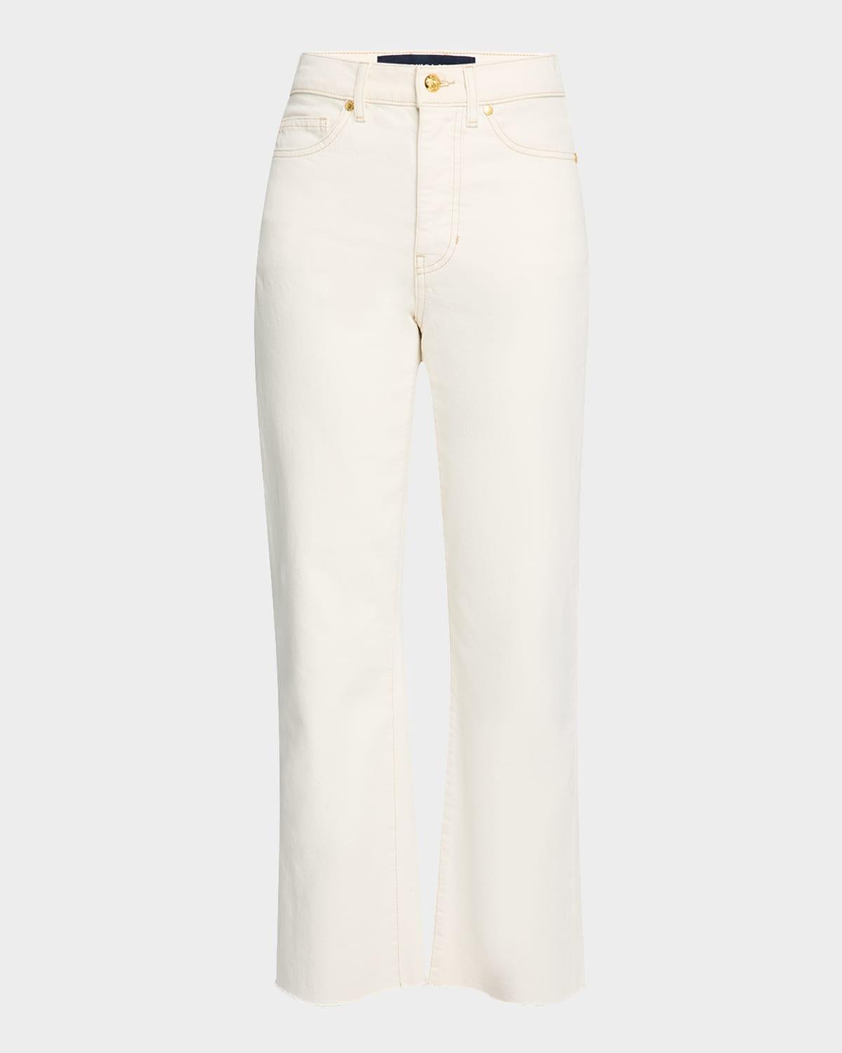 dylan high-rise straight ankle jeans