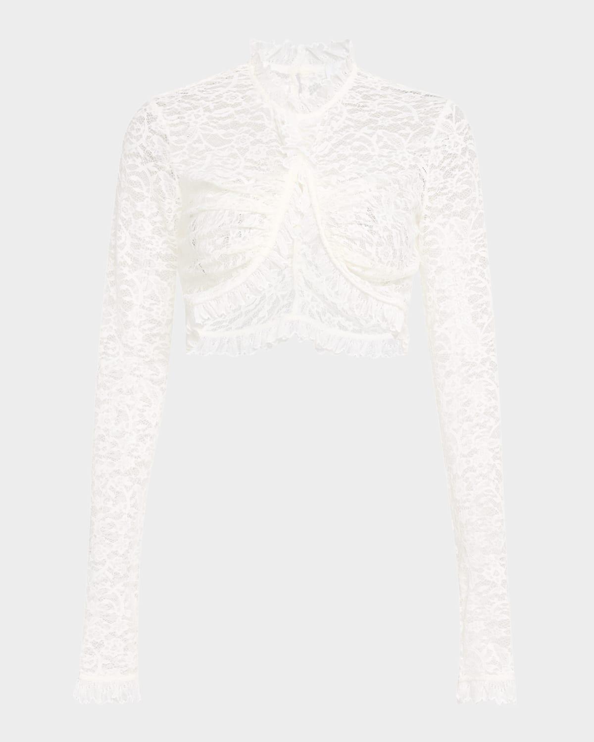 dylan long-sleeve lace top