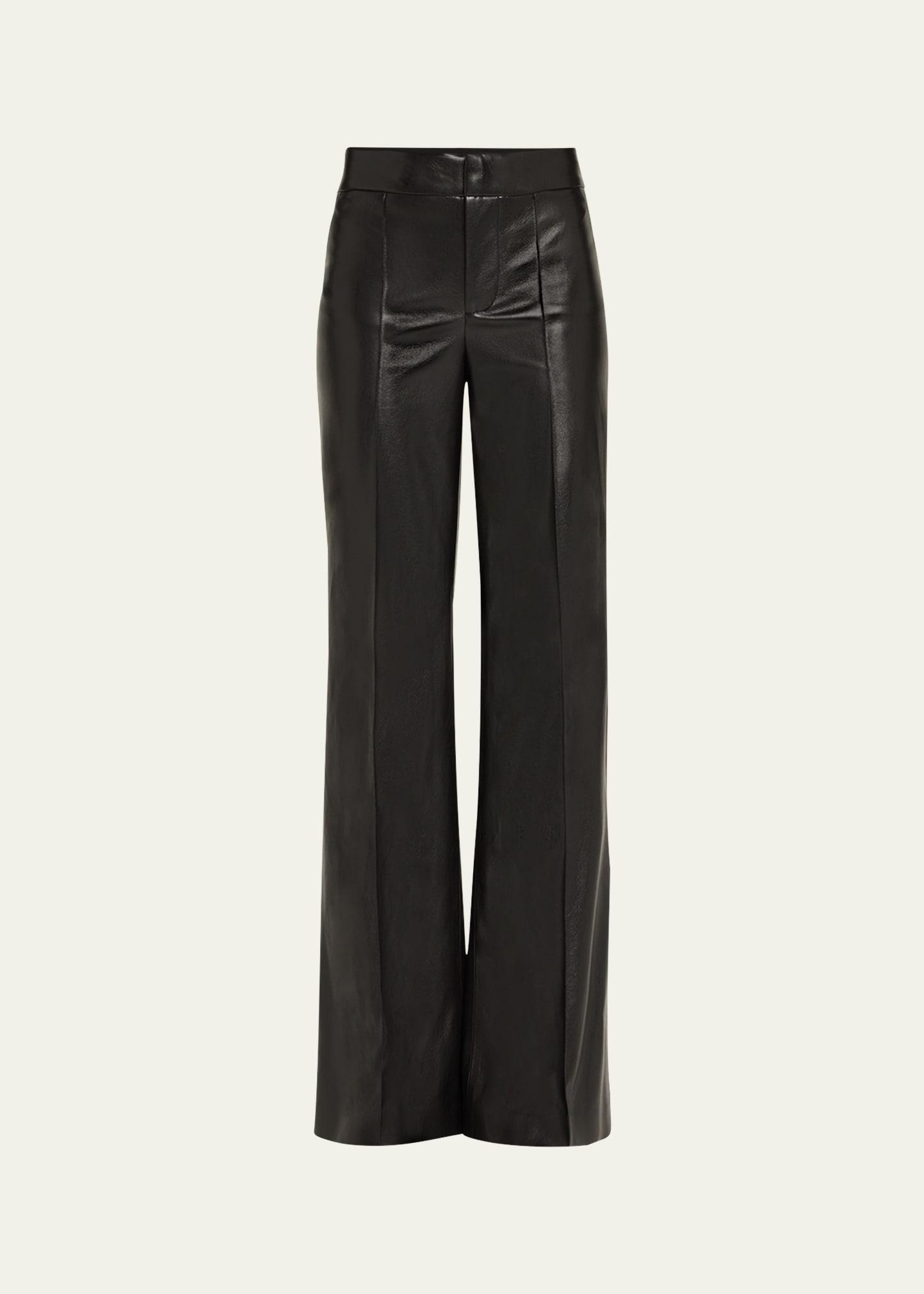 dylan vegan leather wide-leg pants