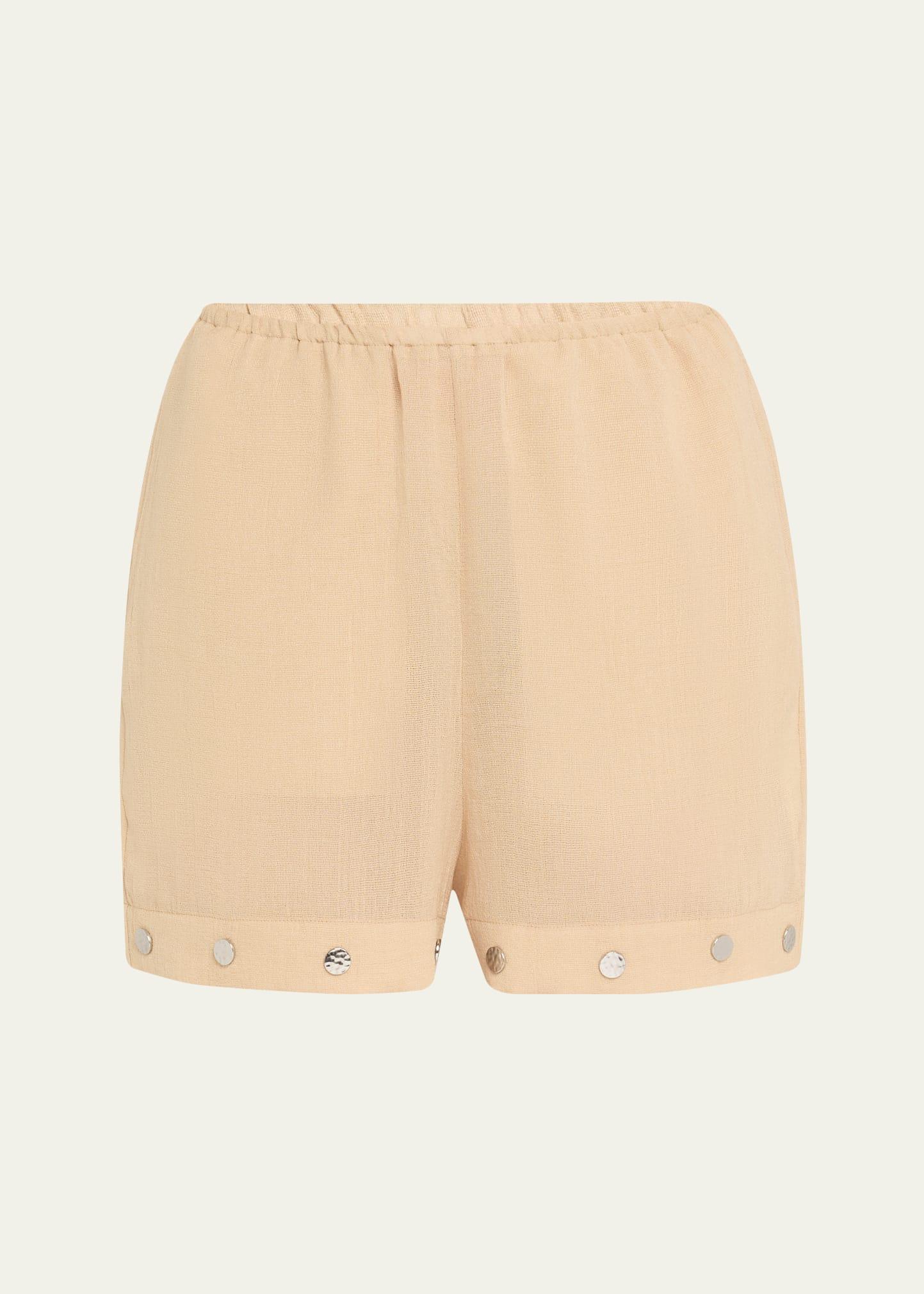 dylla studded gauze shorts