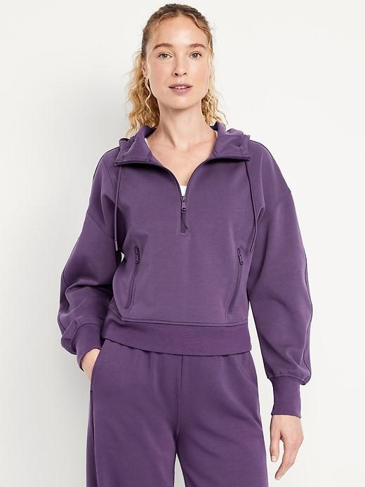 dynamic fleece half-zip hoodie sweatshirt