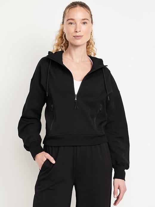dynamic fleece half-zip hoodie sweatshirt
