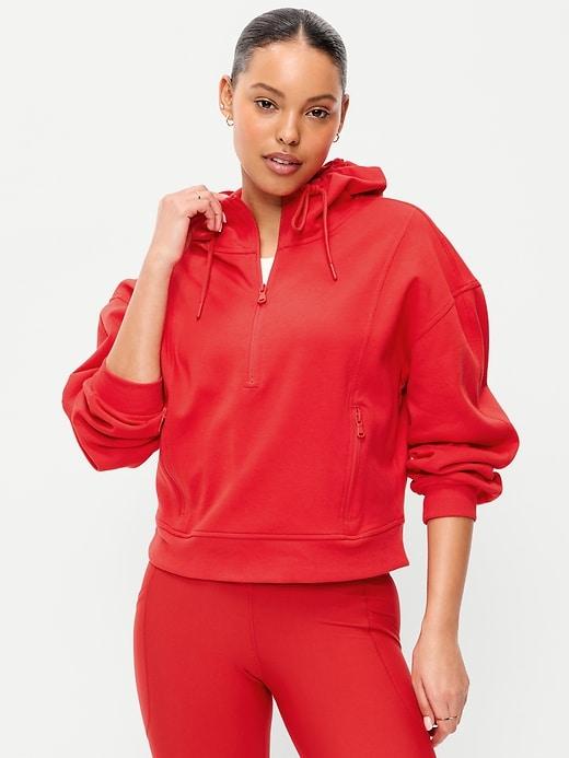 dynamic fleece half-zip hoodie sweatshirt