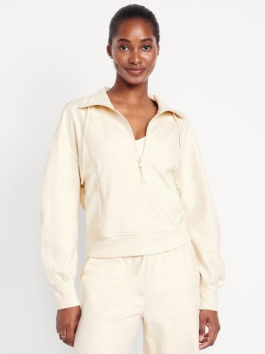 dynamic fleece half-zip sweatshirt