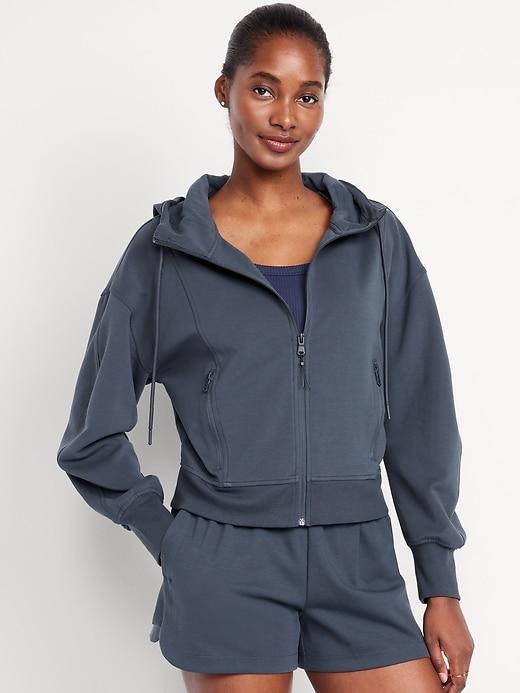 dynamic fleece oversized full-zip hoodie sweatshirt