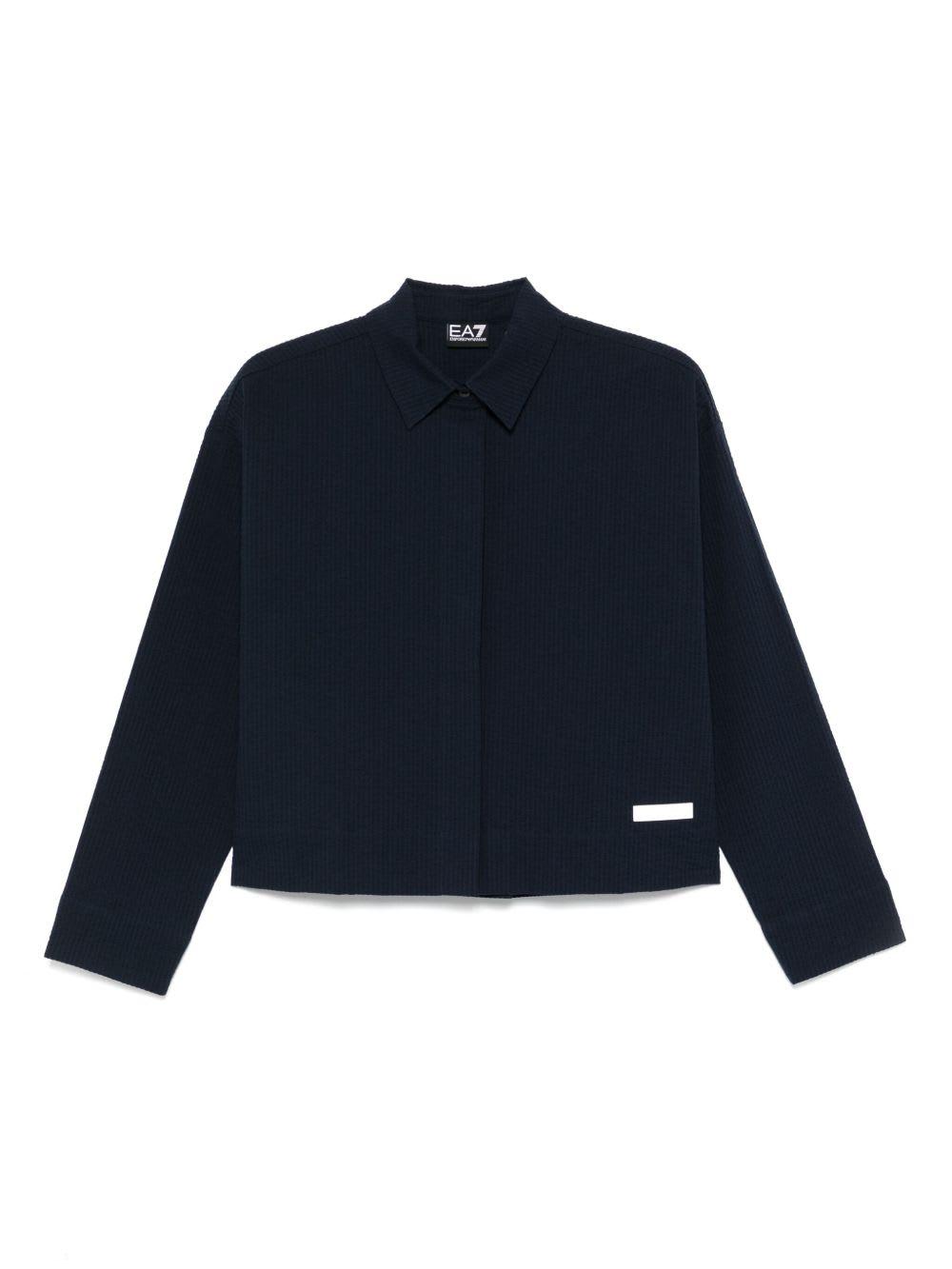 ea7 striped cotton shirt