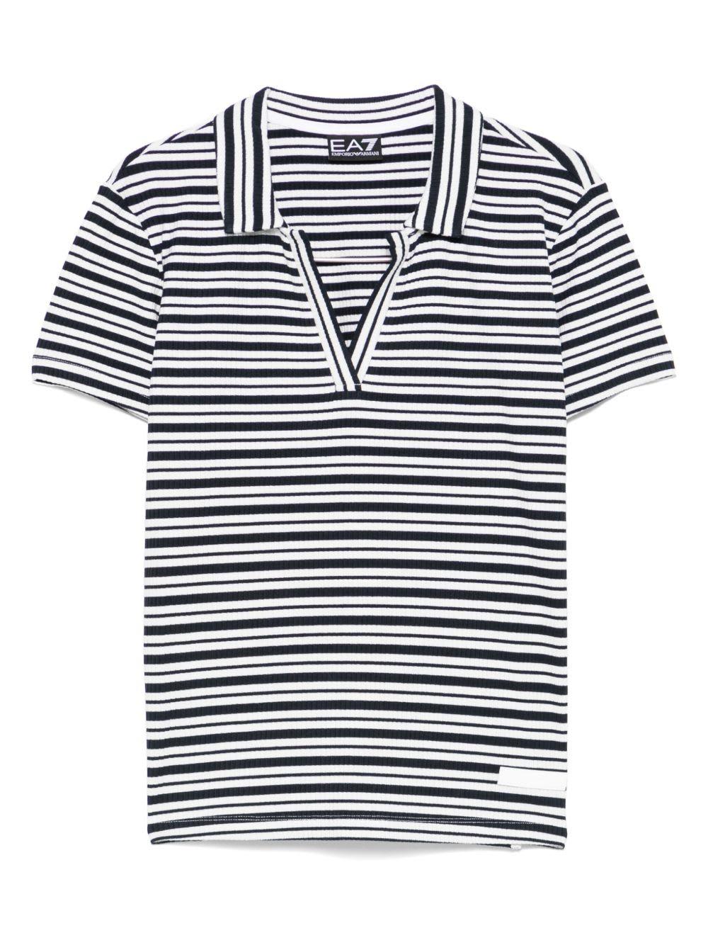 ea7 striped polo shirt