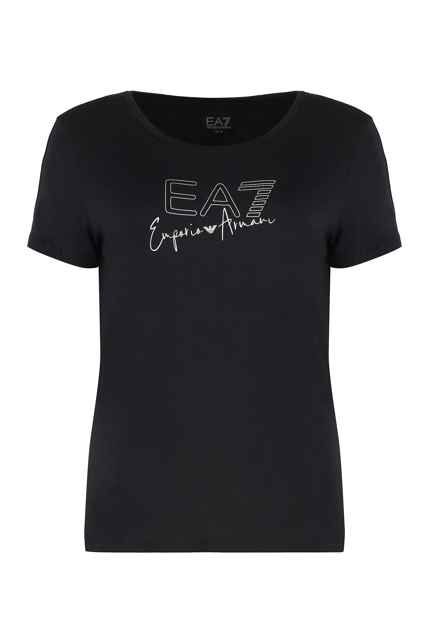 ea7 viscose crew-neck t-shirt