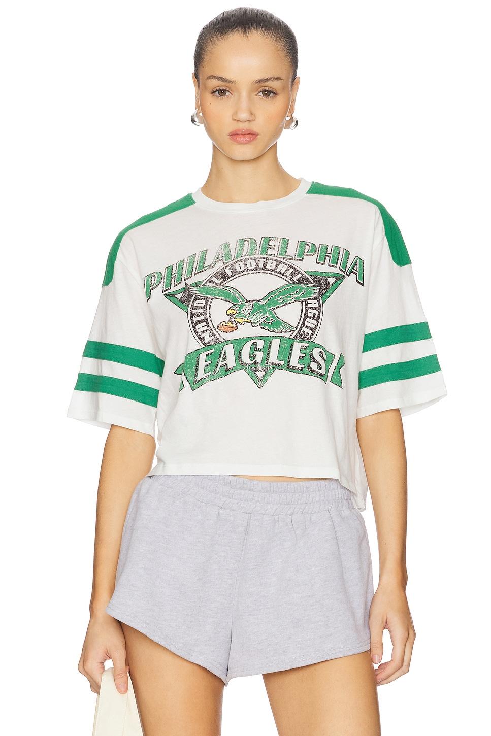 eagles striped crop tee