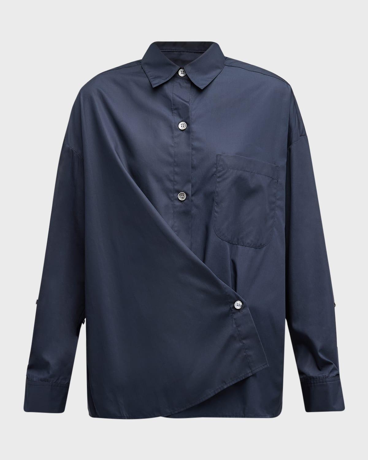 earl cotton button-front shirt