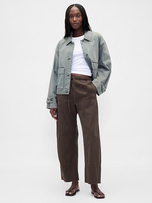 easy double-knee barrel pants