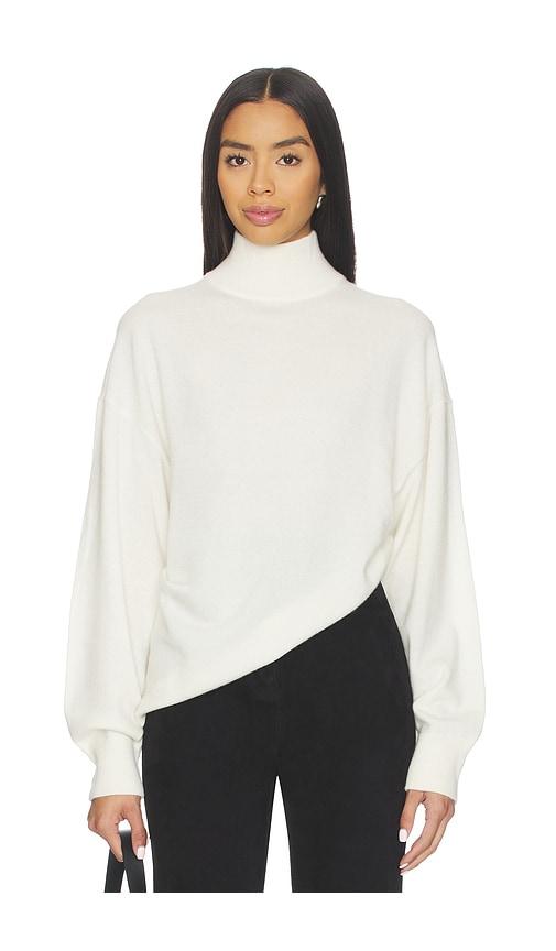 eaves allma asymmetric sweater in cream.