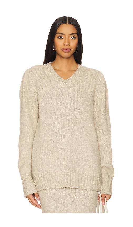 eaves amaya knit sweater in ivory.