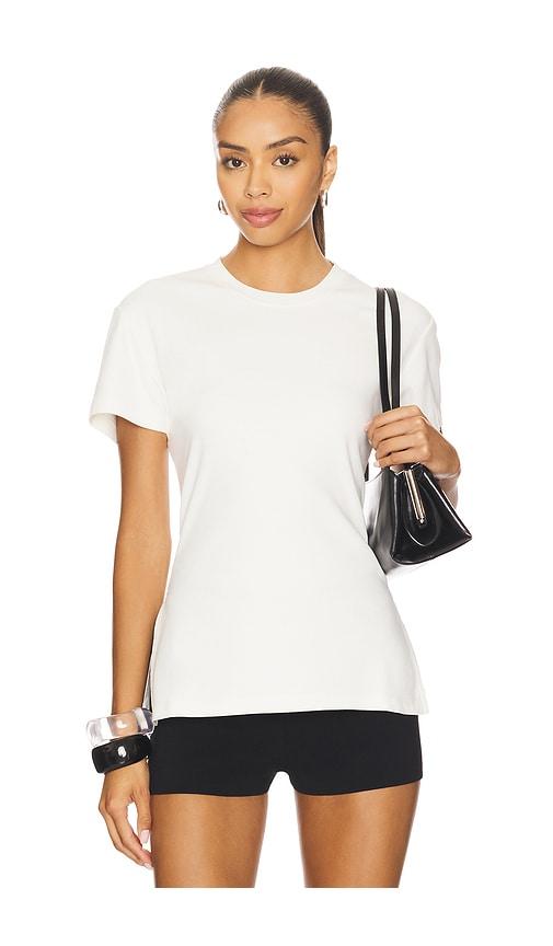eaves ander tee in white.