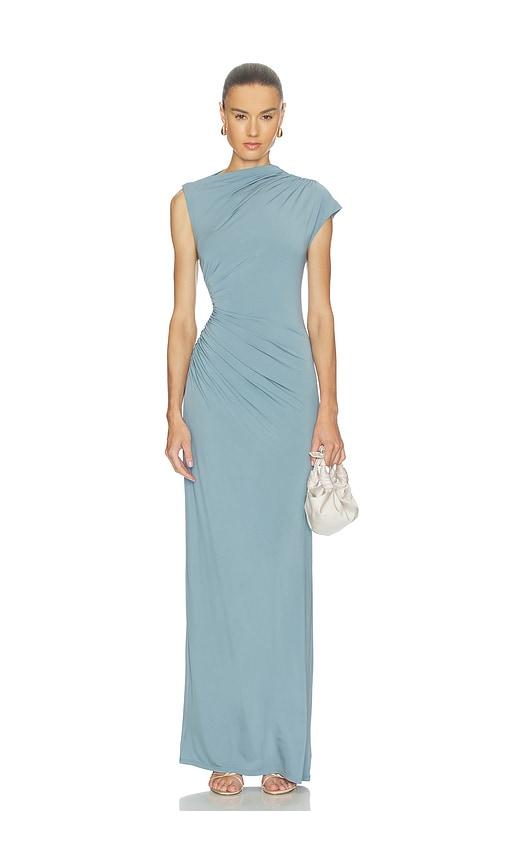 eaves auda gown in blue.