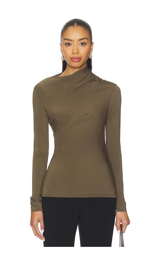 eaves auda top in olive.